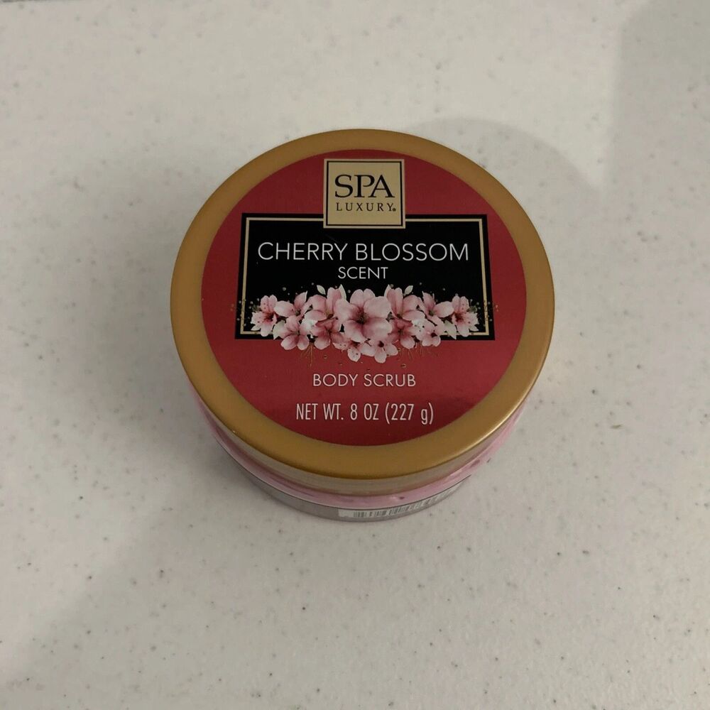 SPA Luxury Cherry Blossom Scent Body Scrub:8oz/227gm